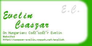 evelin csaszar business card
